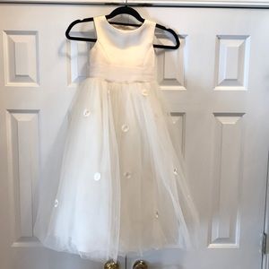 Flower Girl Dress, little girl size 5, off white